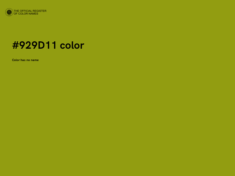#929D11 color image