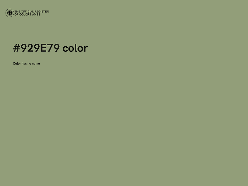 #929E79 color image