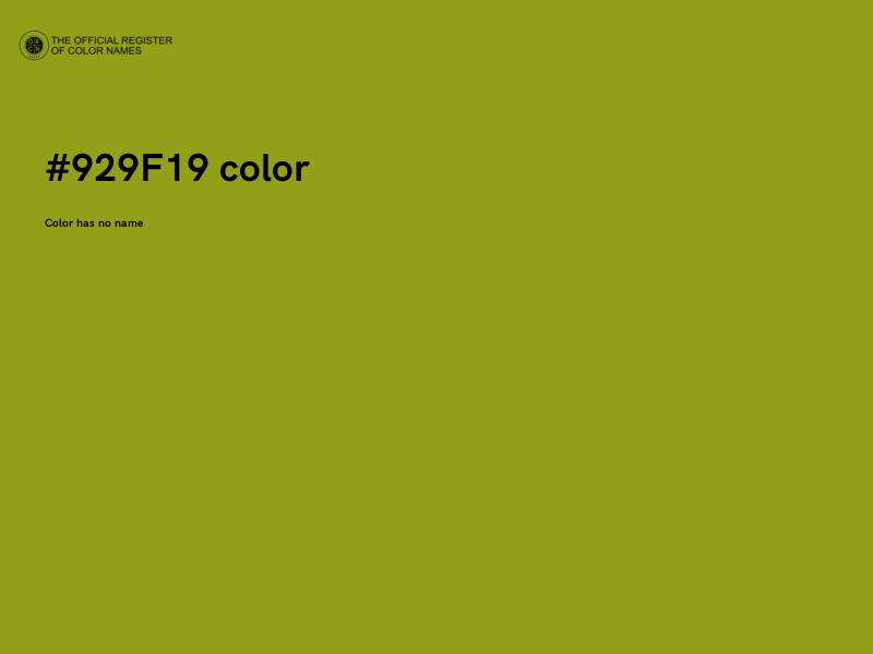 #929F19 color image