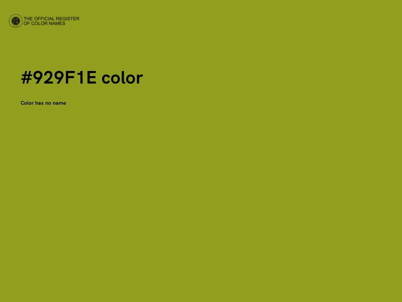 #929F1E color image