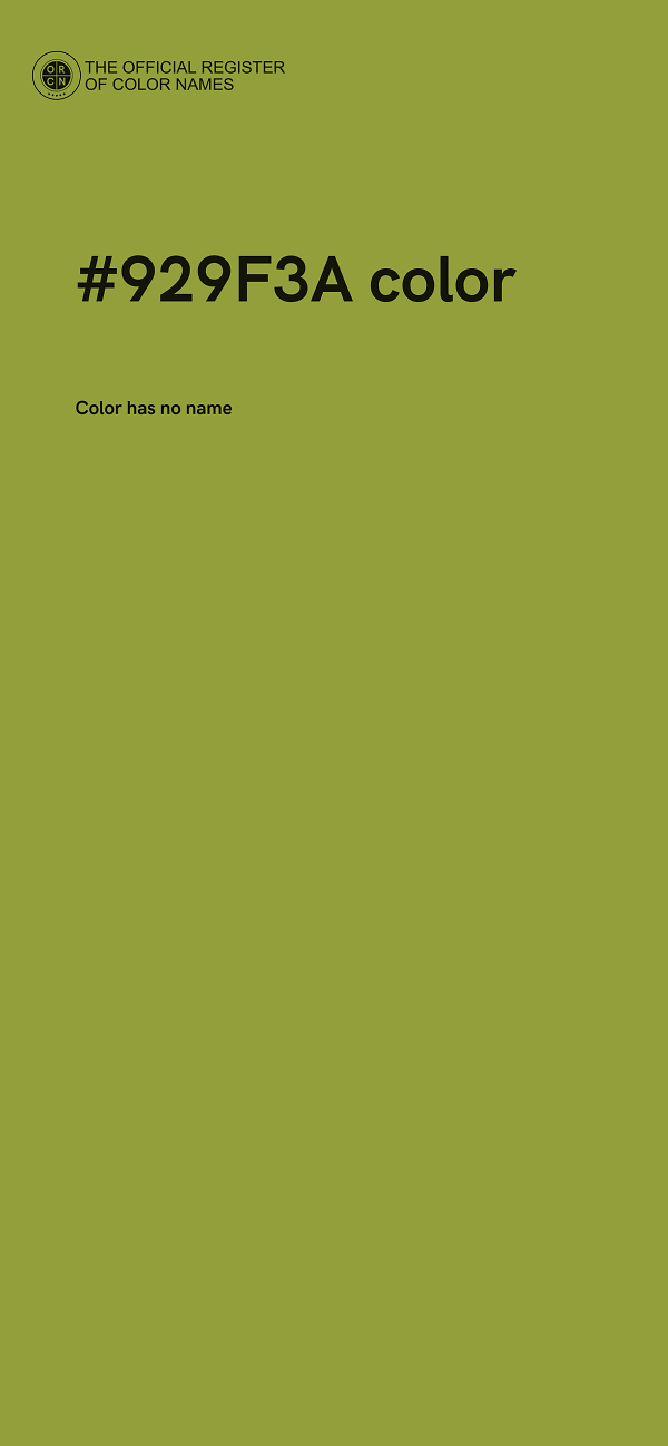 #929F3A color image