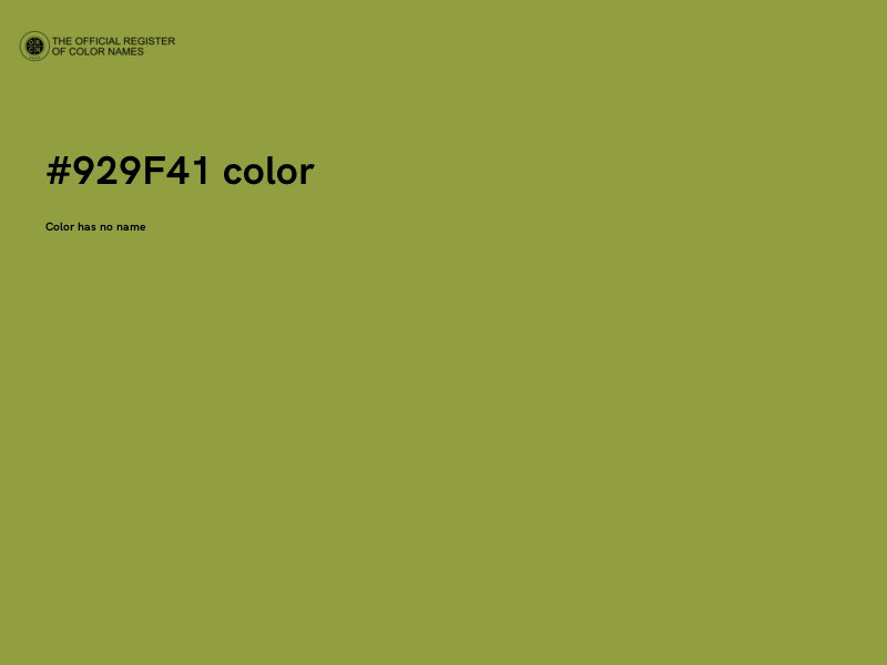 #929F41 color image