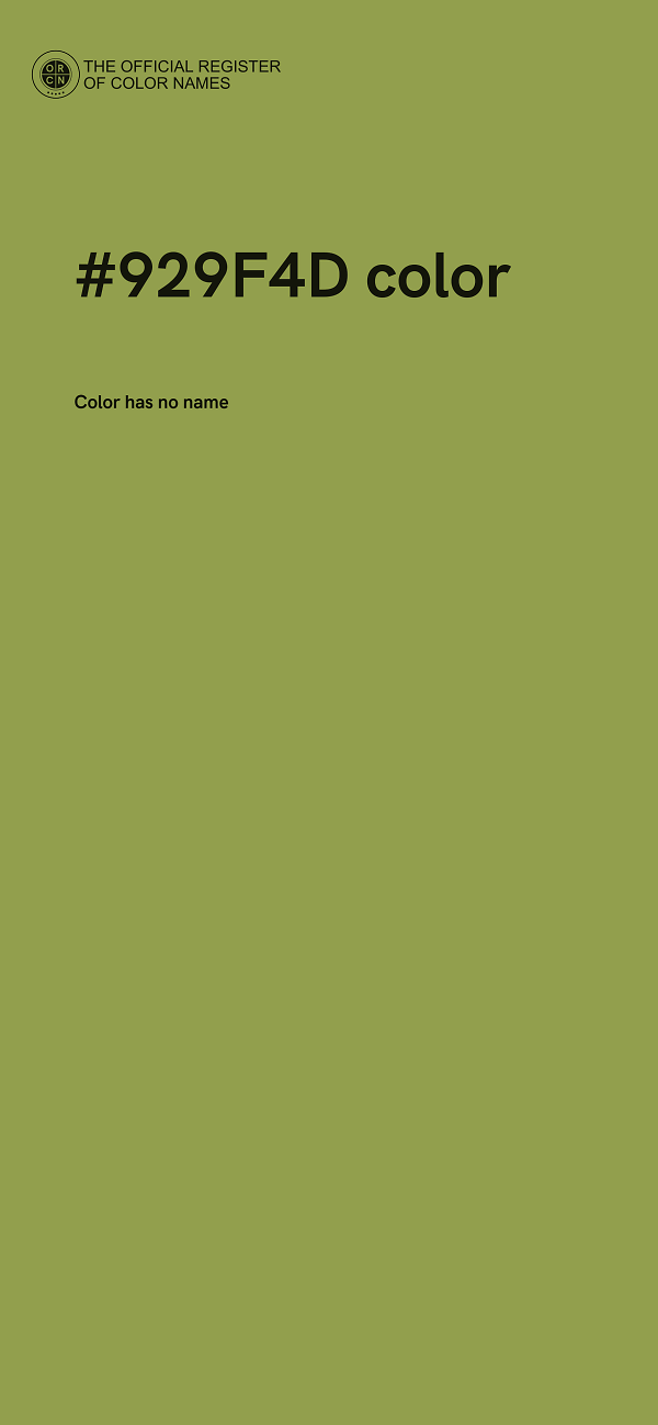 #929F4D color image
