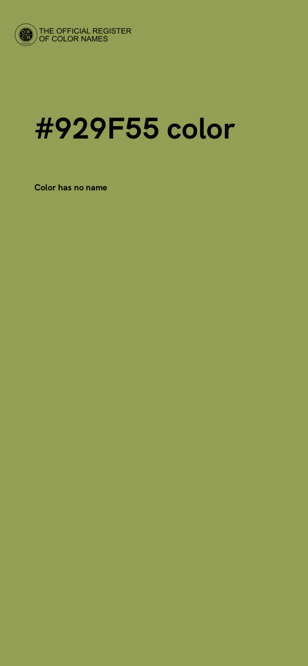 #929F55 color image
