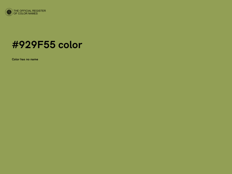 #929F55 color image