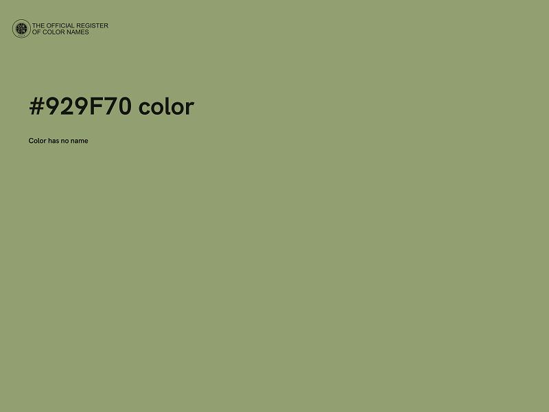 #929F70 color image