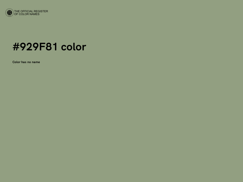 #929F81 color image