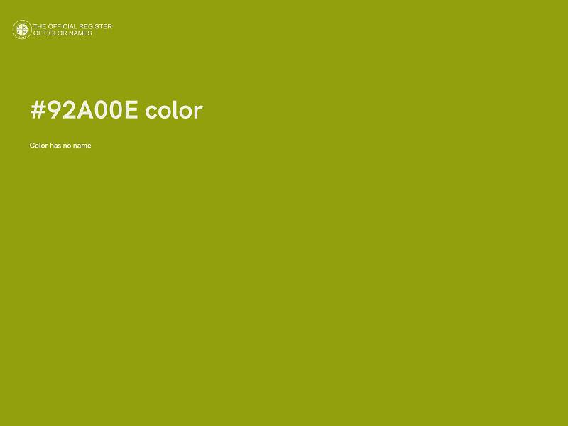 #92A00E color image