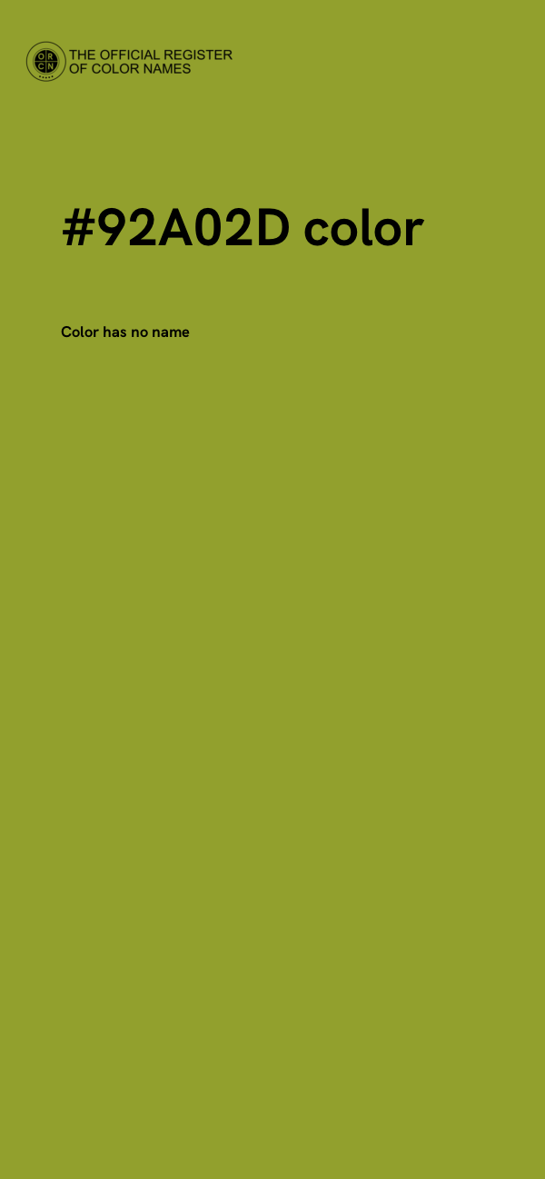 #92A02D color image