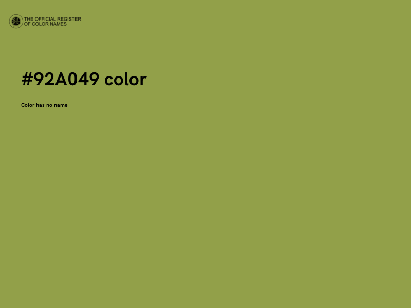 #92A049 color image