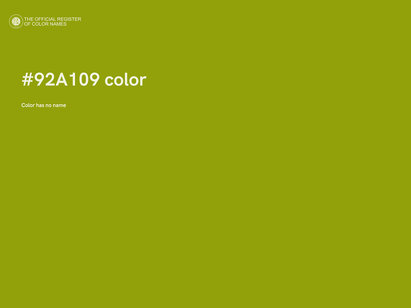 #92A109 color image