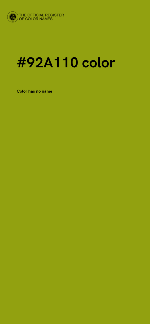 #92A110 color image