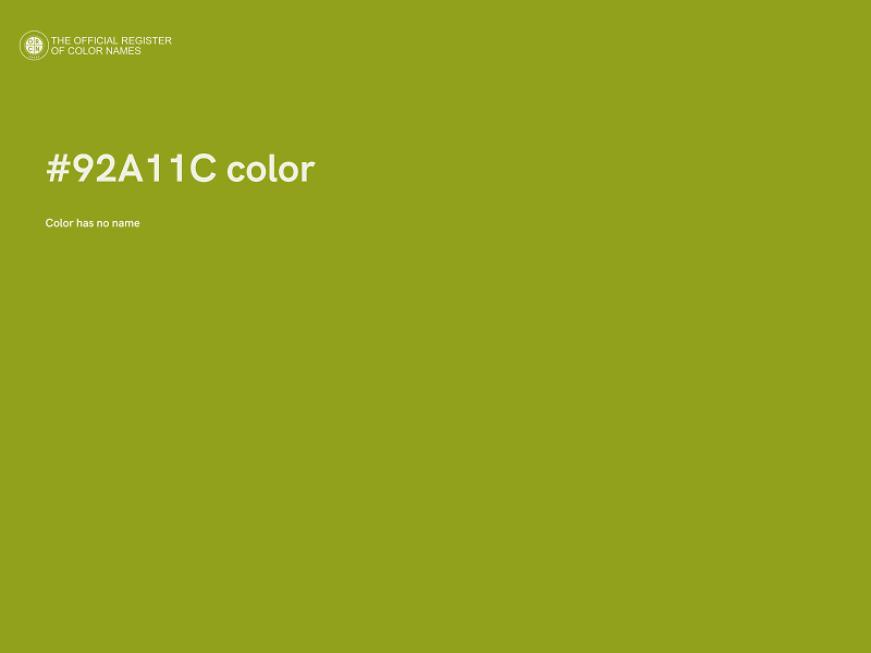 #92A11C color image