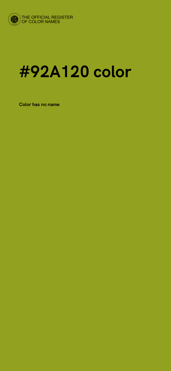 #92A120 color image