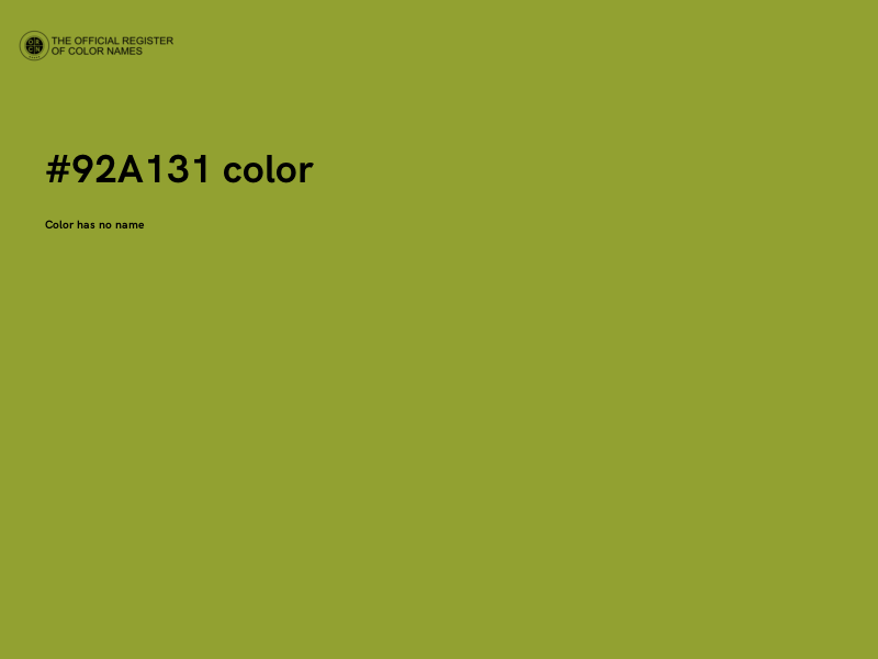 #92A131 color image
