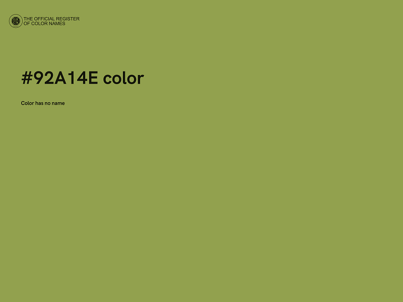 #92A14E color image