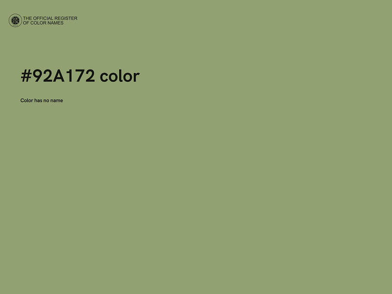 #92A172 color image