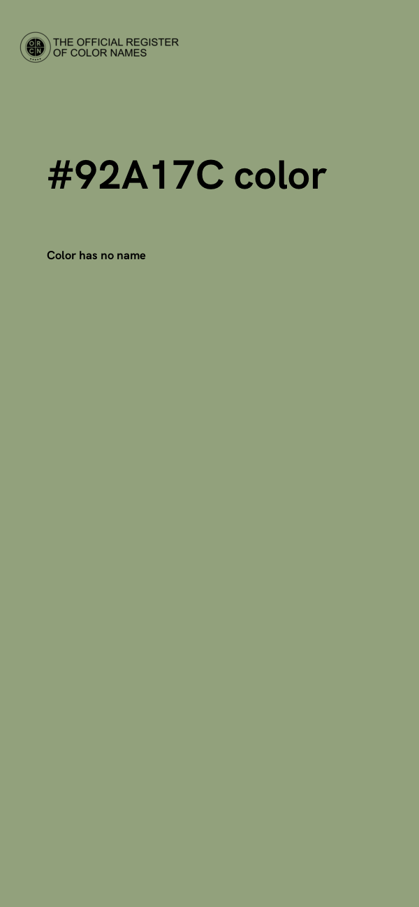 #92A17C color image