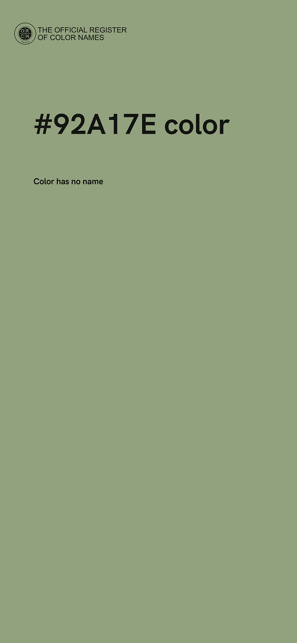 #92A17E color image