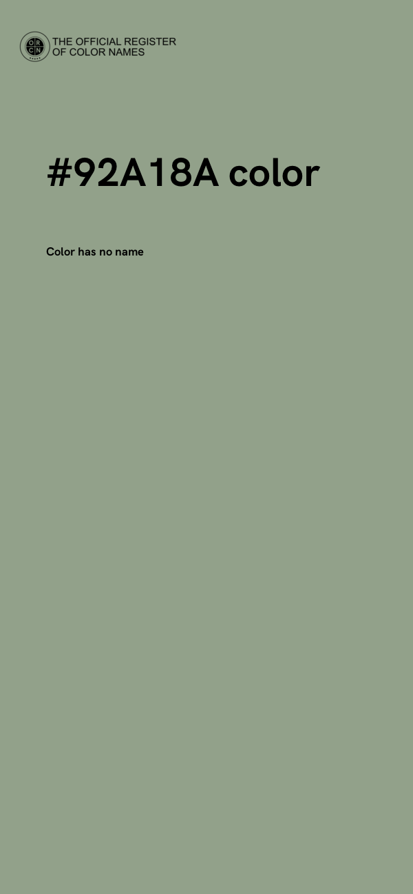 #92A18A color image