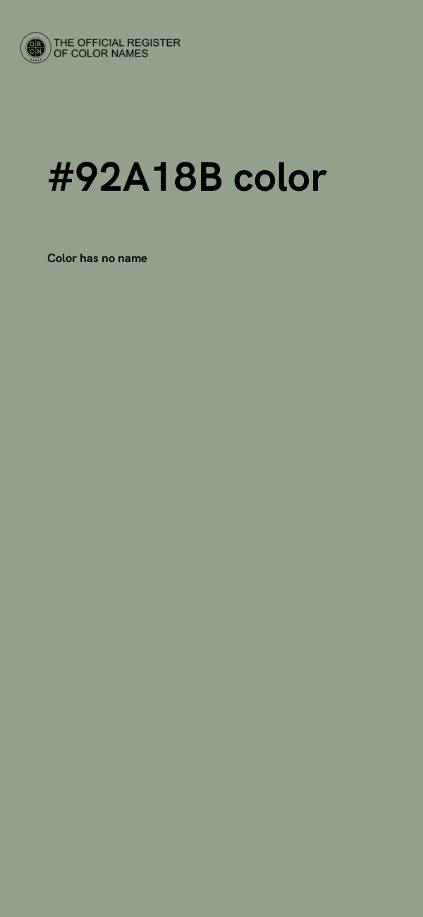 #92A18B color image