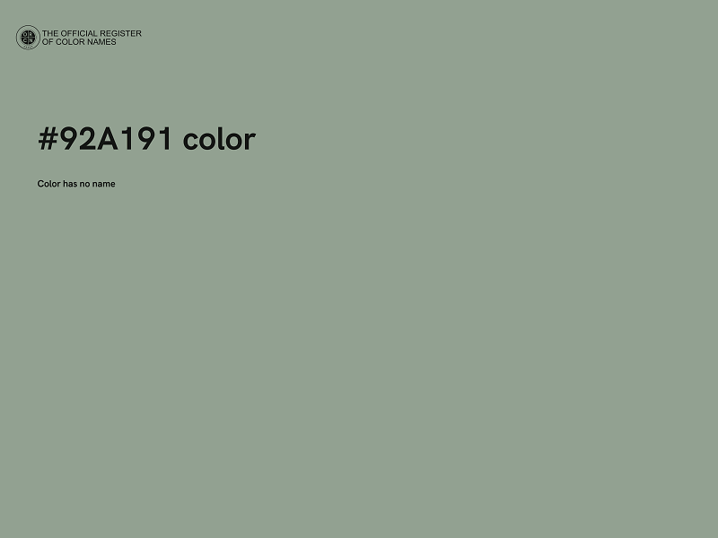 #92A191 color image