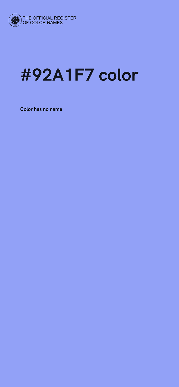 #92A1F7 color image