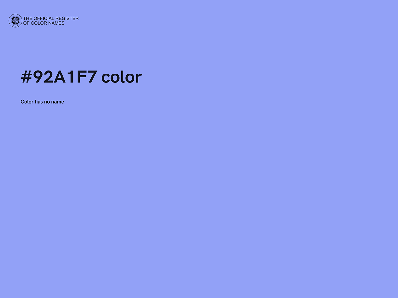 #92A1F7 color image