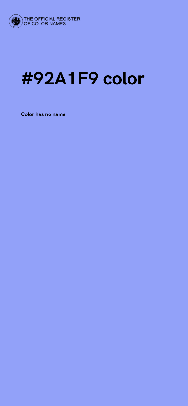 #92A1F9 color image