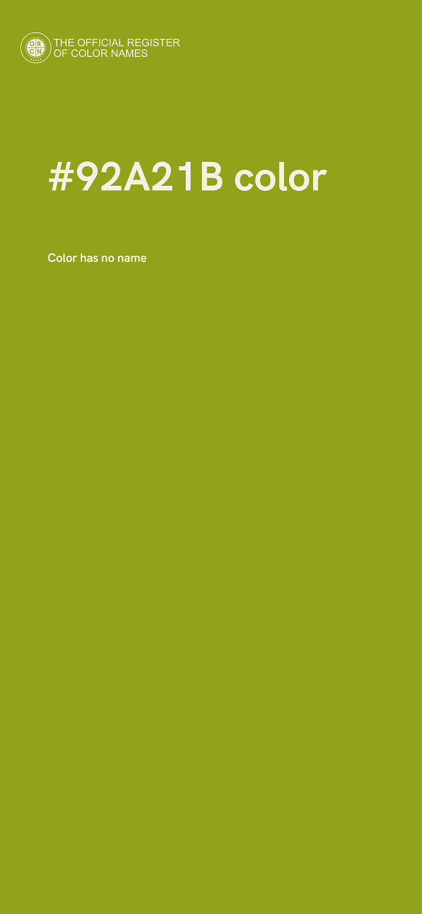 #92A21B color image