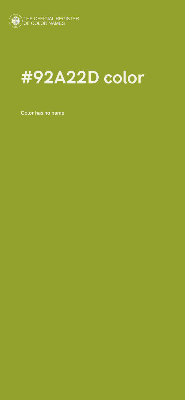 #92A22D color image