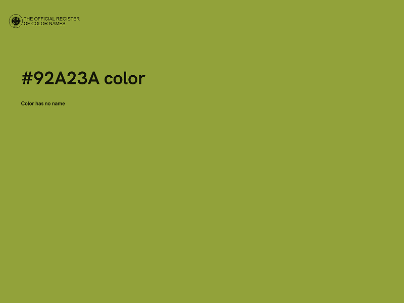 #92A23A color image