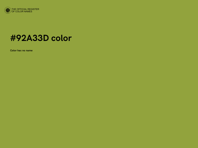 #92A33D color image