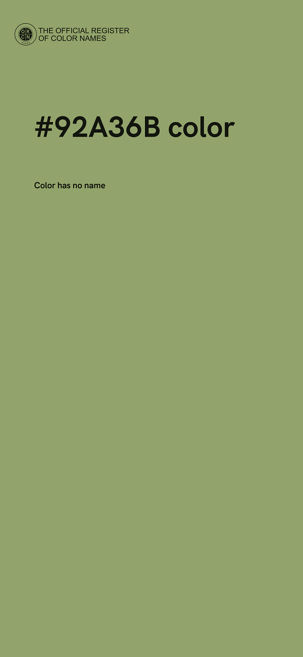 #92A36B color image