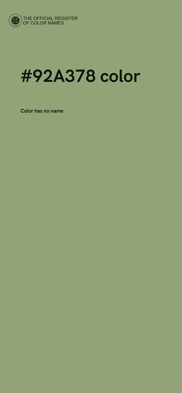 #92A378 color image