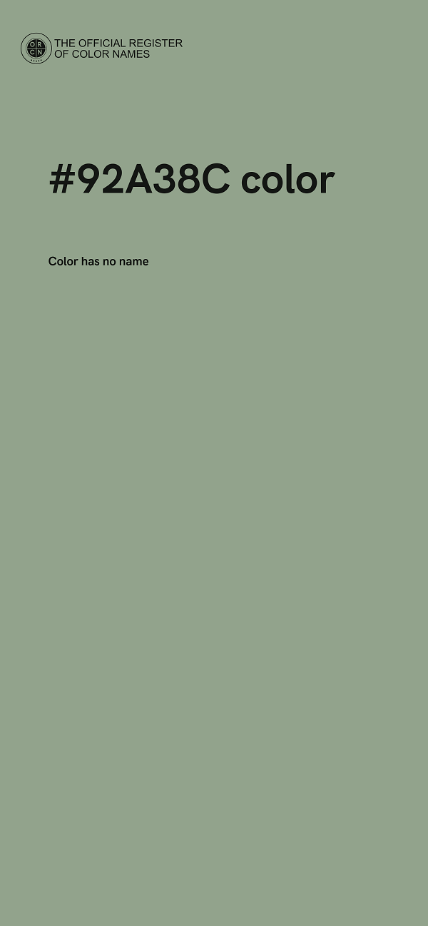 #92A38C color image