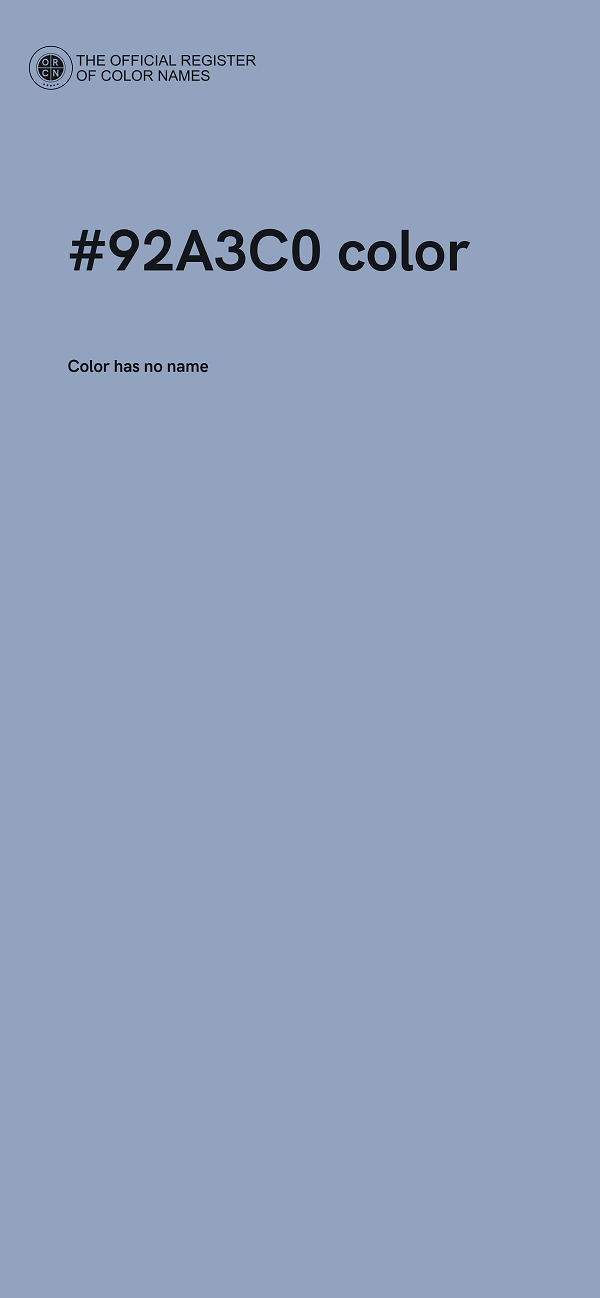 #92A3C0 color image