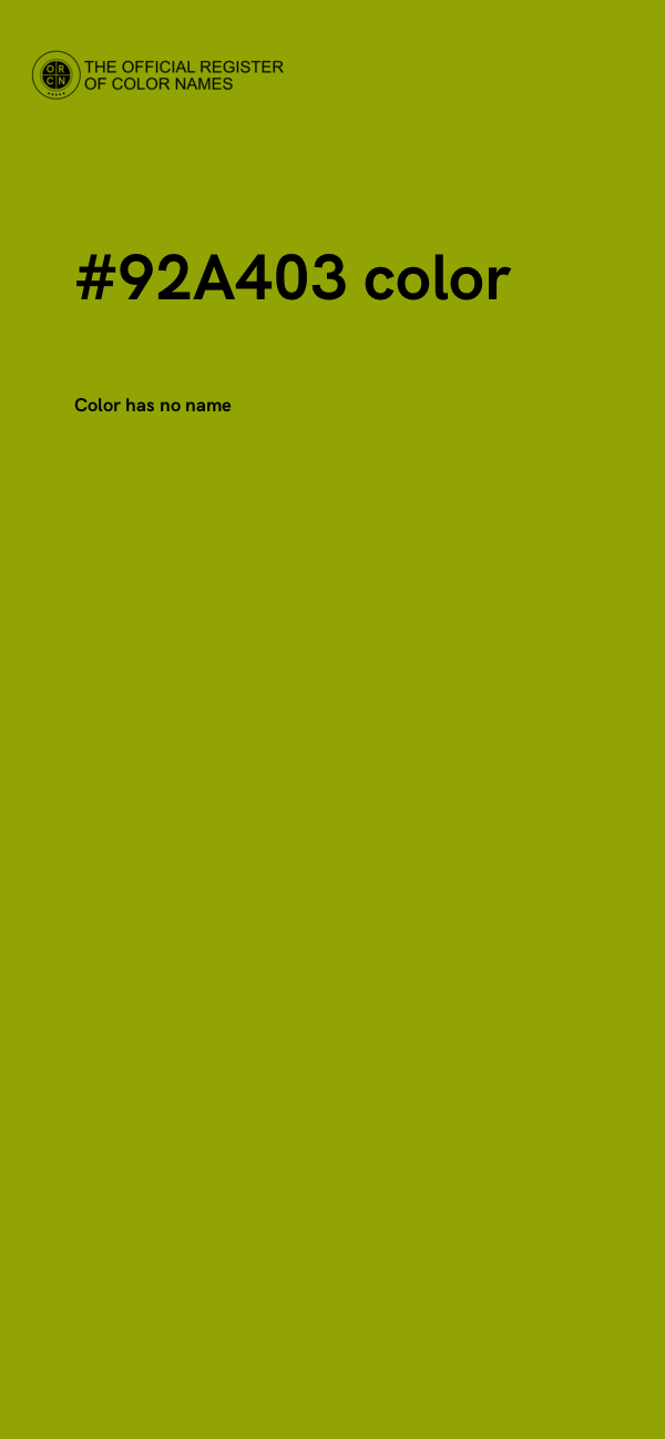#92A403 color image
