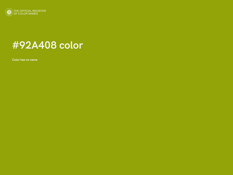 #92A408 color image