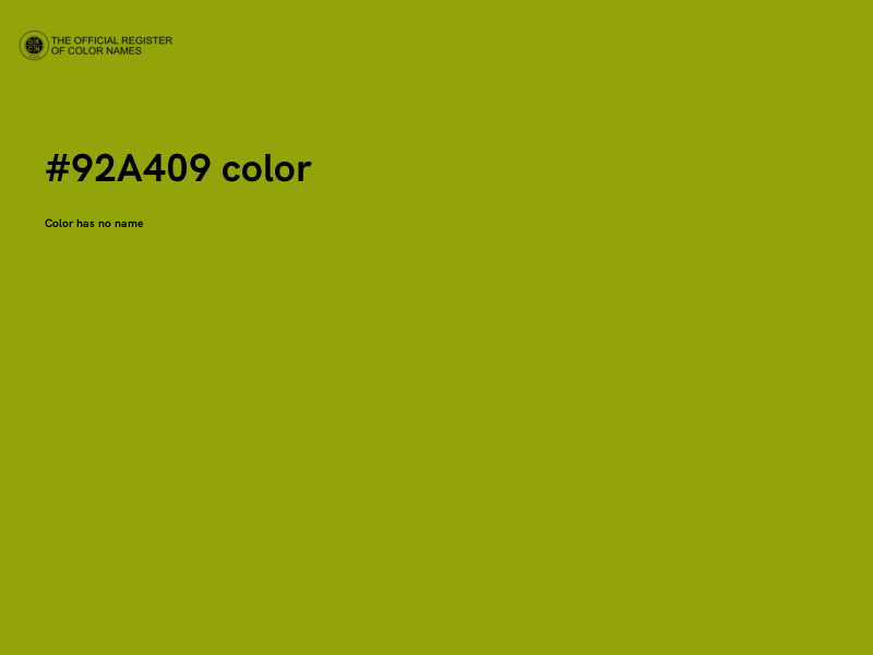 #92A409 color image