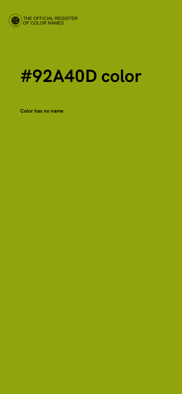 #92A40D color image