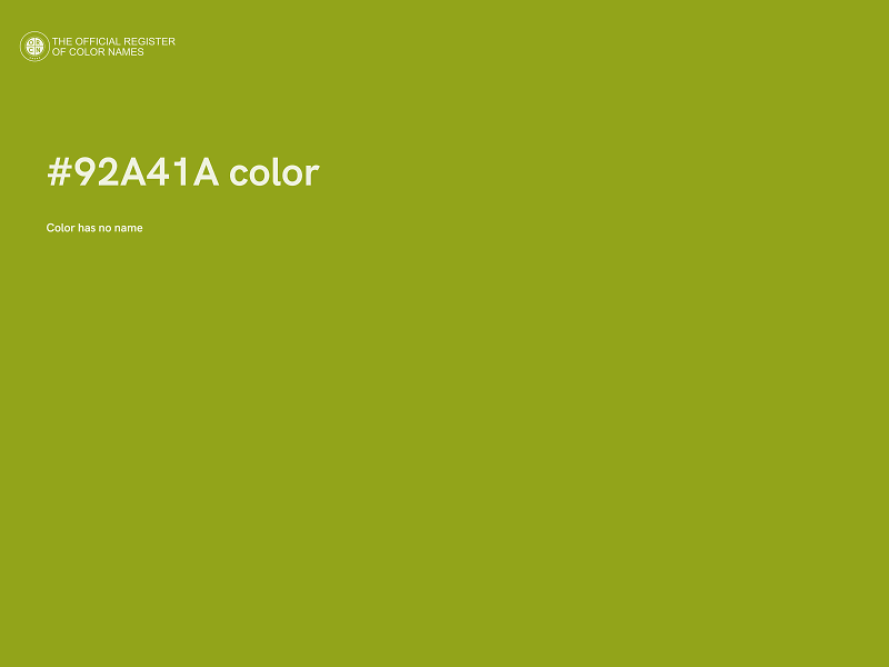 #92A41A color image