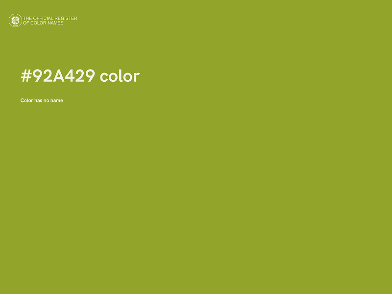 #92A429 color image