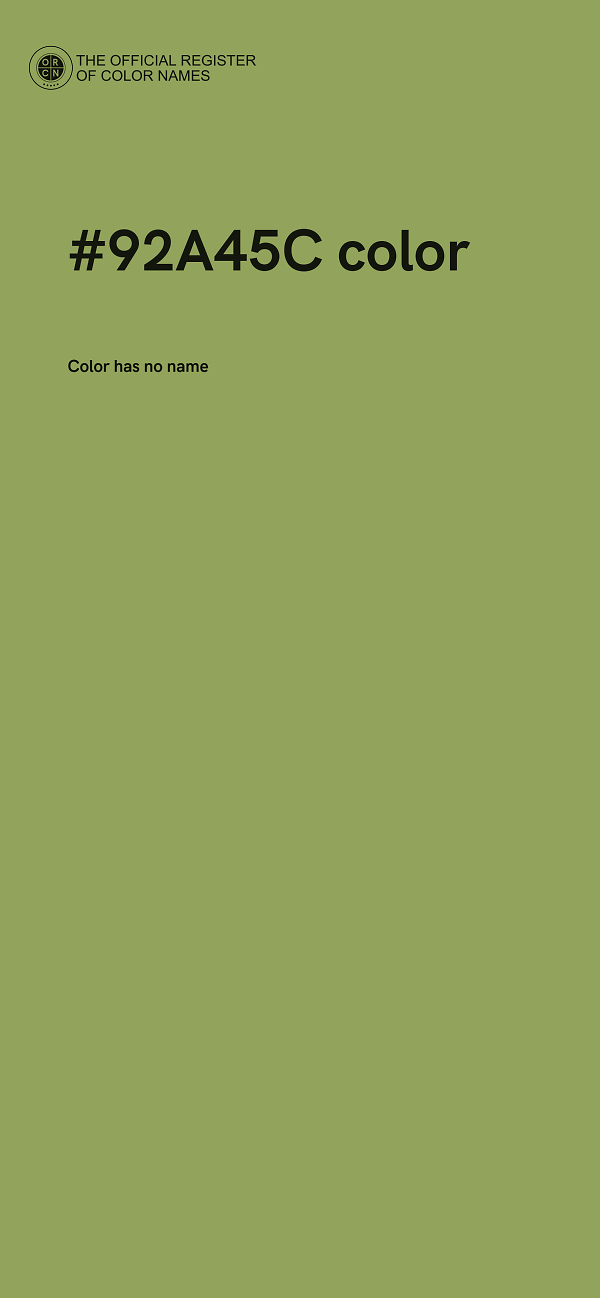 #92A45C color image