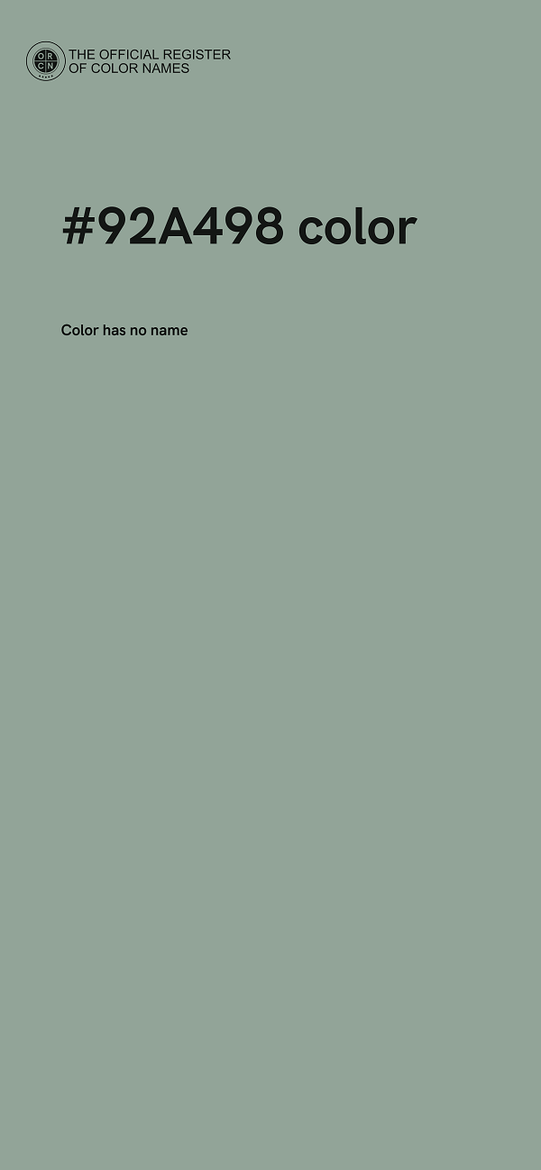#92A498 color image