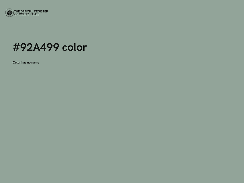 #92A499 color image