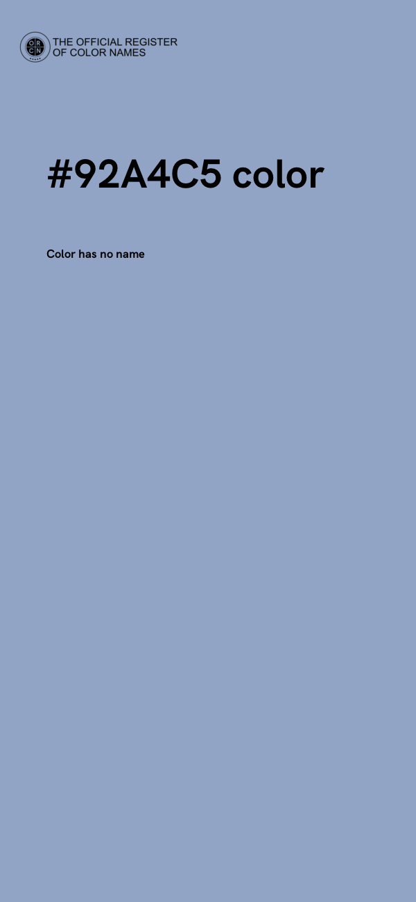 #92A4C5 color image