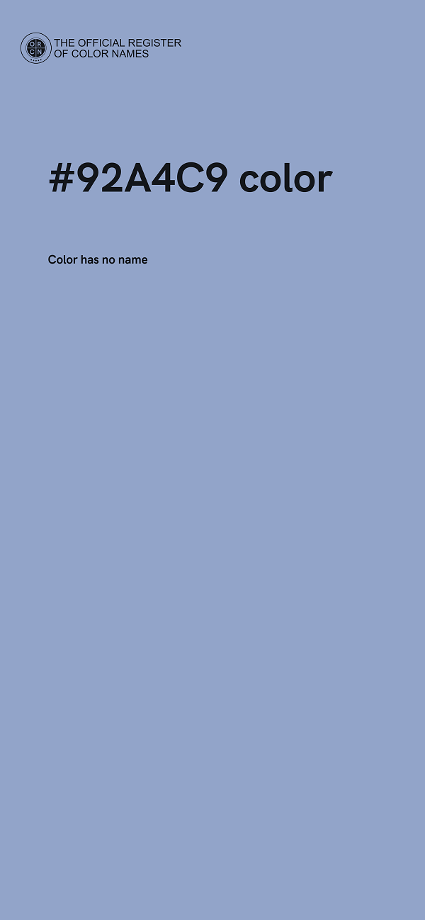 #92A4C9 color image