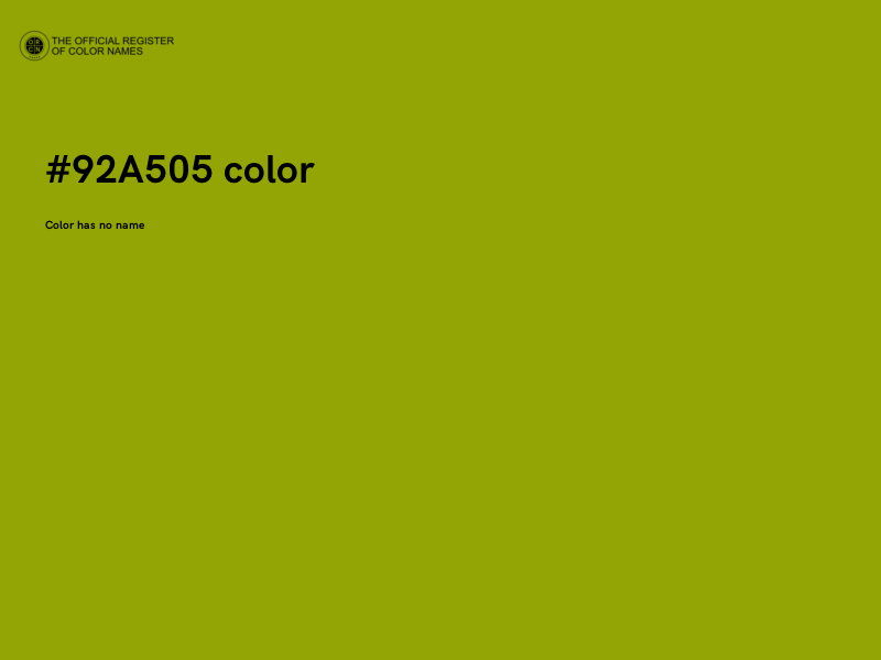 #92A505 color image