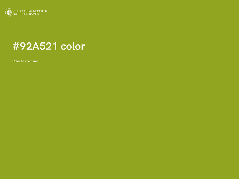 #92A521 color image